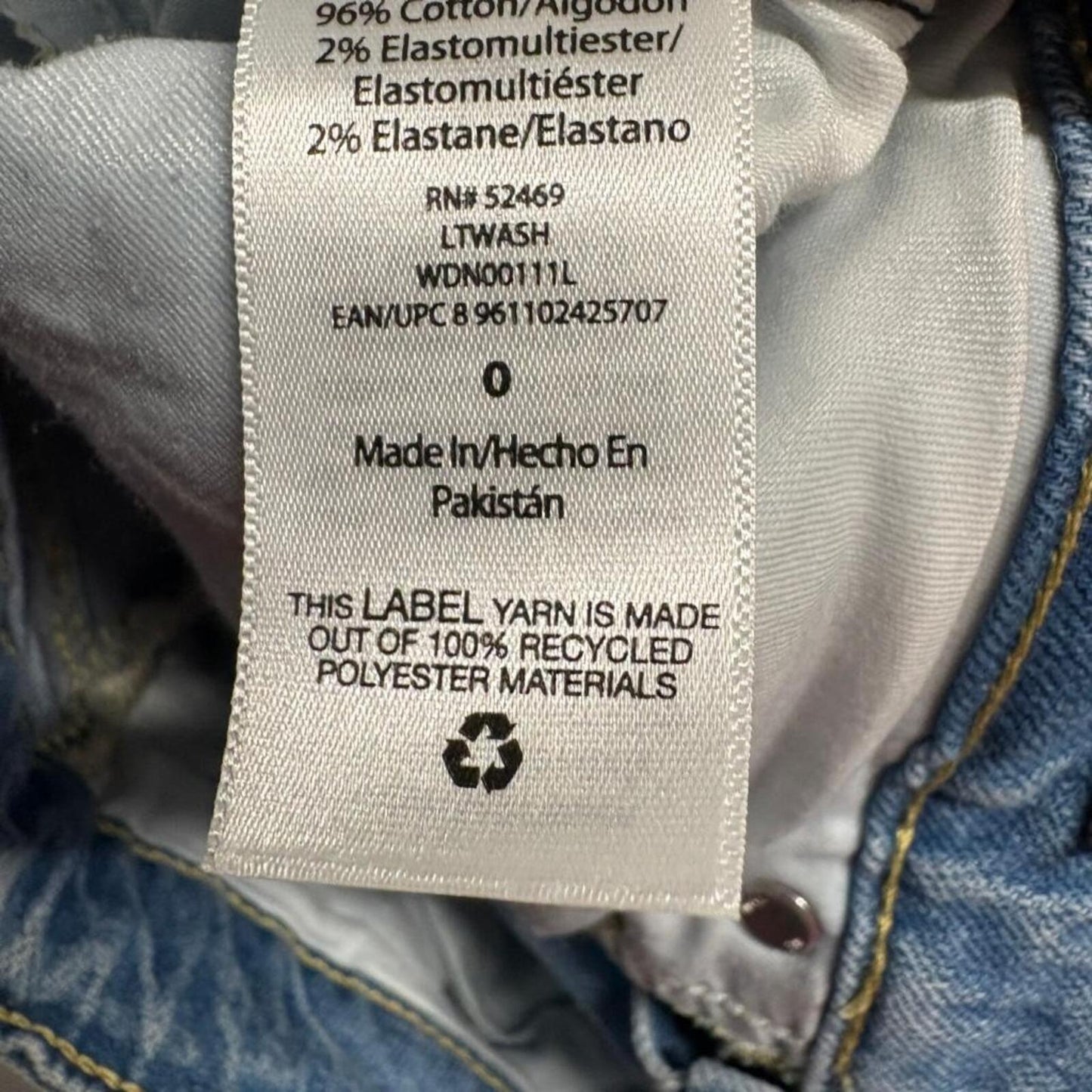 Free Assembly Full Wide Straight Jeans Womens Size 0 Light Wash Denim High Rise