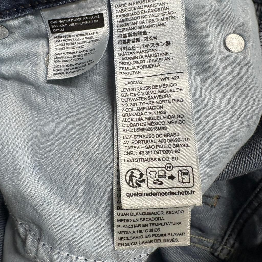 Levis Middy Straight Jeans Mens 31x30 Blue Denim Medium Wash Pants