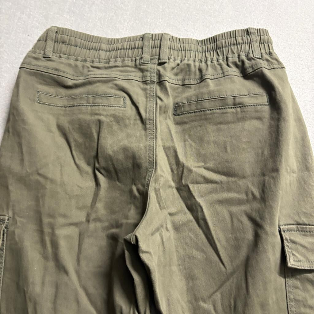 Monkey Ride Jeans Womens 11/30 Olive Green Cargo Jogger Pants Drawstring Waist