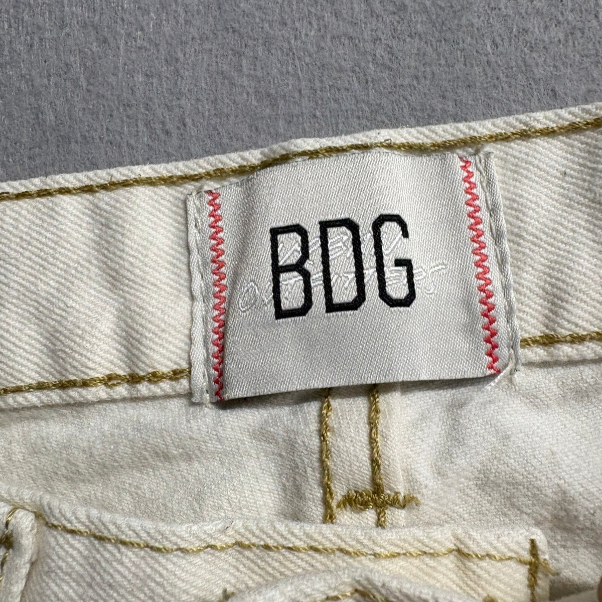 BDG Cowboy Jeans Womens 28 Off White Cream Denim High Rise Straight Leg