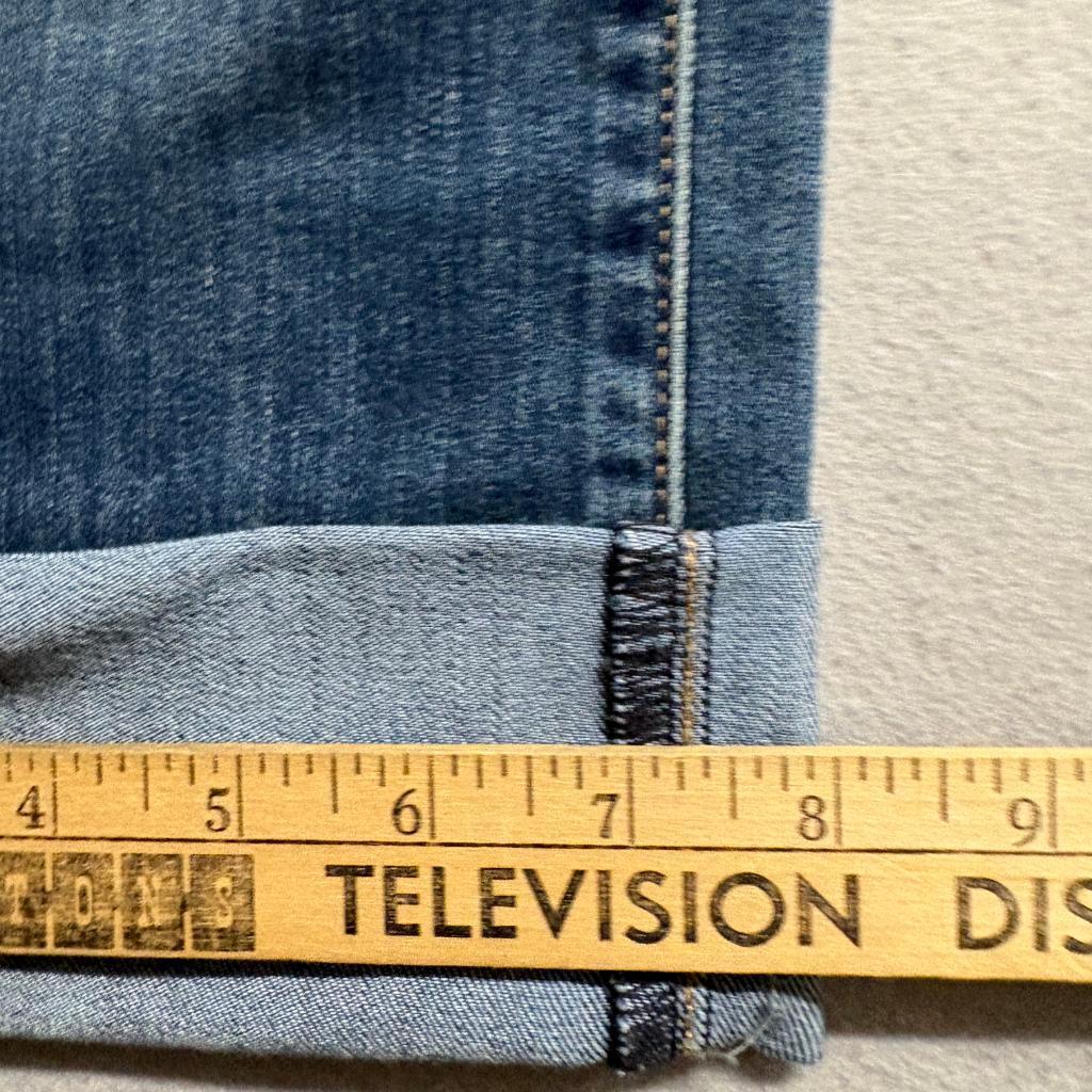 Seven7 Cuffed Crop Jeans Womens 12 Blue Denim Mid Rise Capris Stretch