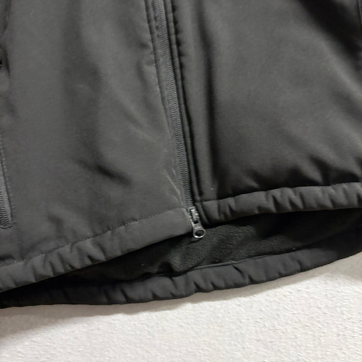 Ihayner Heated Jacket Mens Small Black Softshell Hooded Fleece Lined Coat
