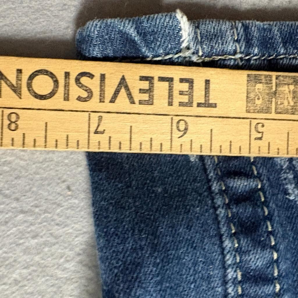 Miss Me Angel Wing Straight Jeans Womens 28 Blue Denim Embellished Flap Pocket