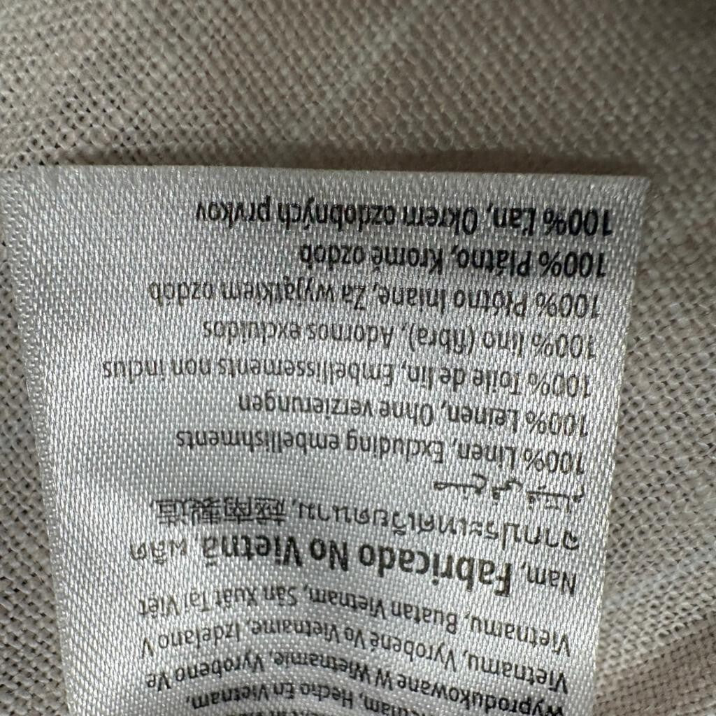 Cotton On Women's 100% Linen Pants Size S Beige Drawstring Waist Casual