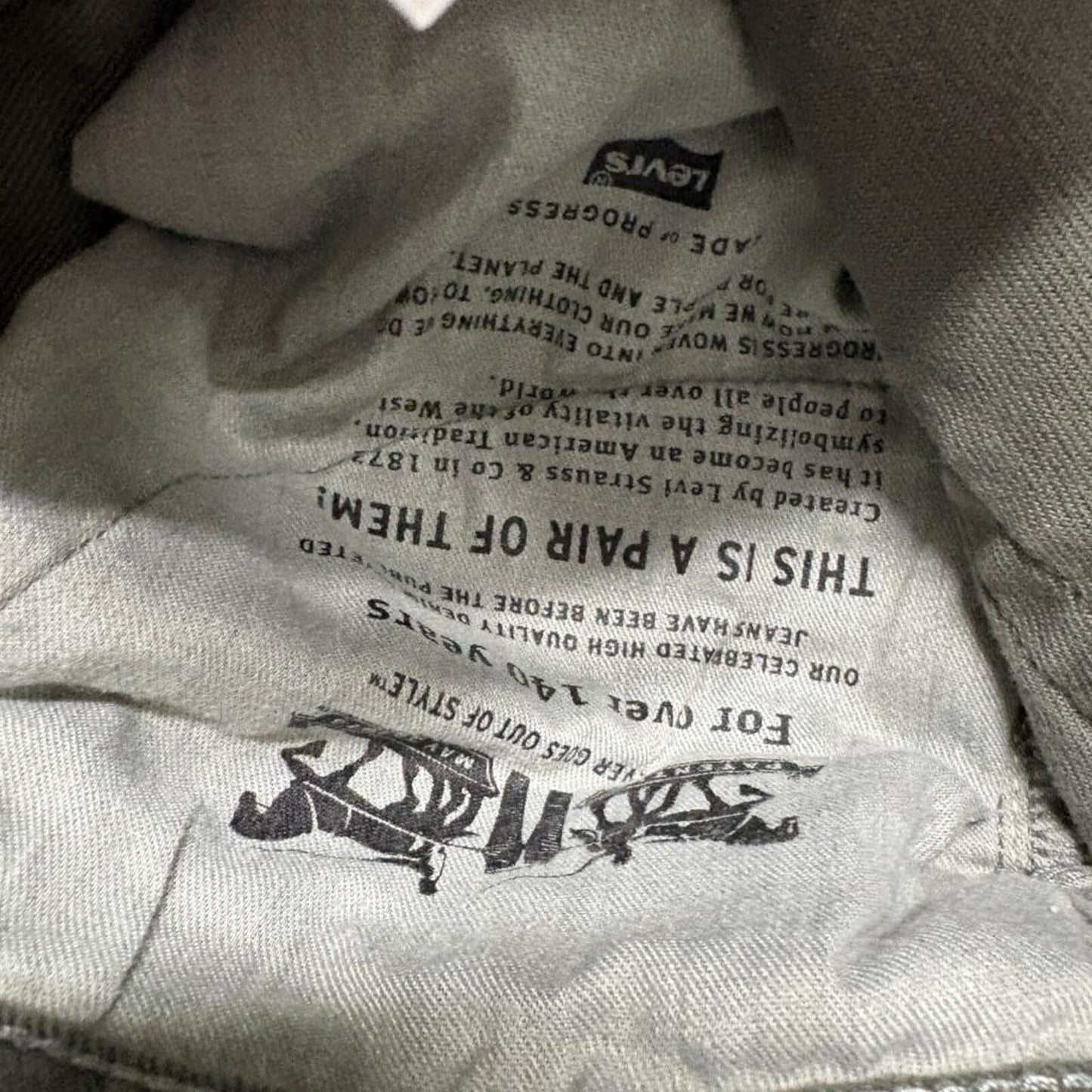 Levi's 514 Slim Straight Jeans Mens 34x34 Olive Green Denim Pants