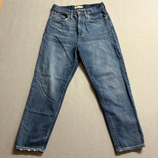Madewell The Momjean High Rise Denim Jeans Womens Size 27 Medium Wash 100%