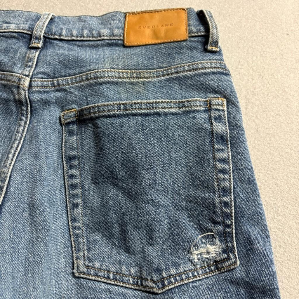 Everlane The Way High Jean Womens Size 2 Regular Blue Organic Cotton Denim