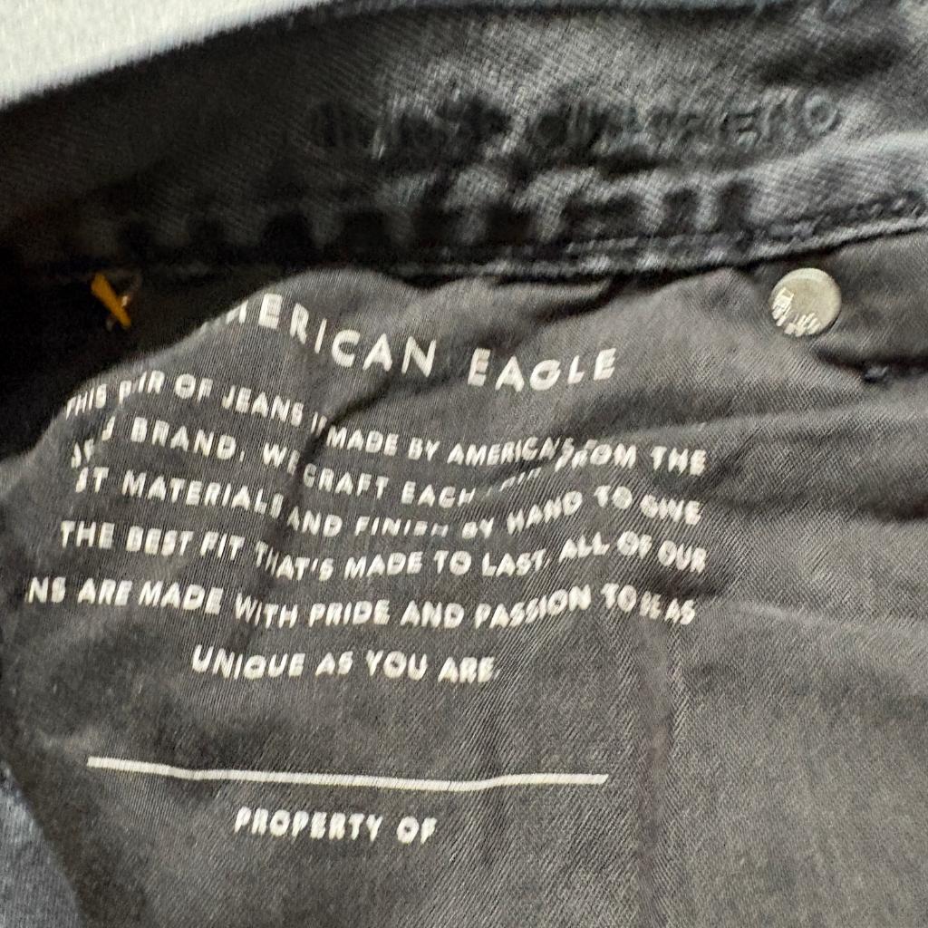 American Eagle Tomgirl Slim Jeans Womens Size 8 Gray Denim Button Fly Stretch