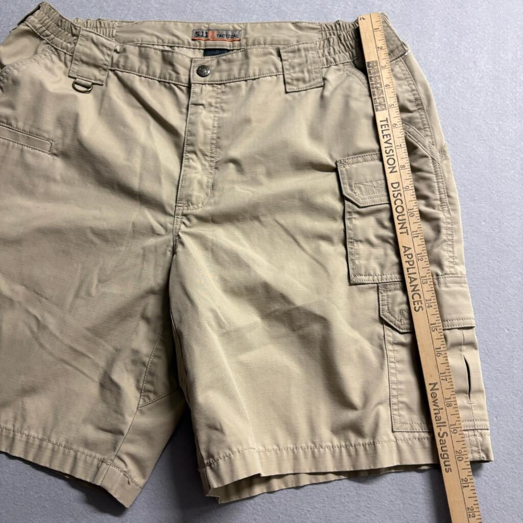 5.11 Tactical Cargo Shorts Mens 32 Tan Beige Ripstop Cotton Utility Hiking