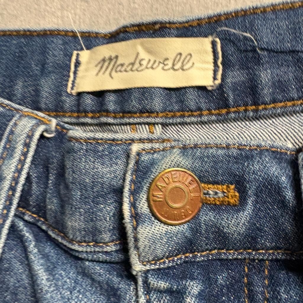 Madewell The High Rise Slim Boyjean Jeans Womens 27 Blue Denim Stretch