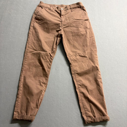 AG Adriano Goldschmied Caden Tailored Trouser Pants Womens 27R Brown Stretch
