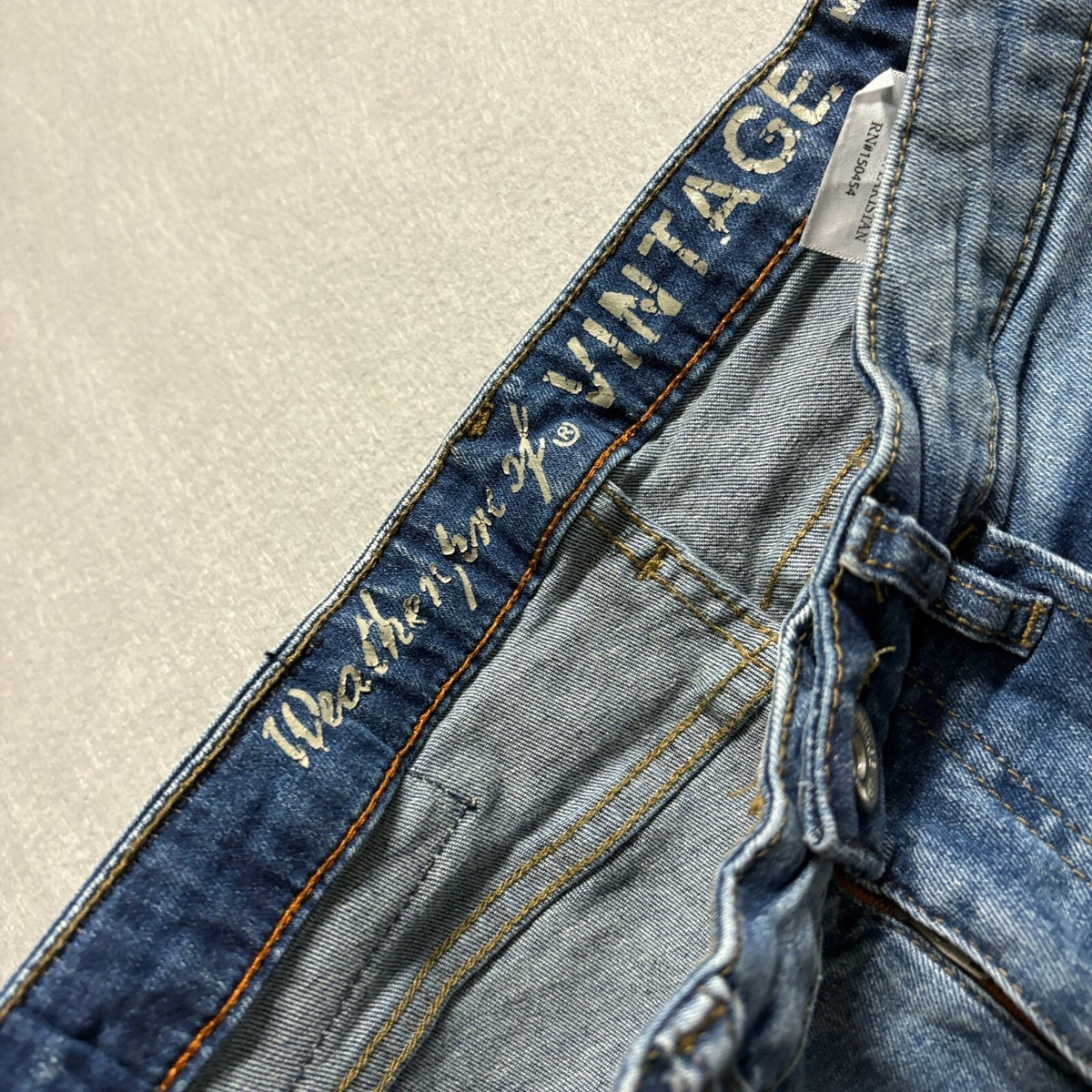 Weatherproof Vintage Mens Slim Fit Jeans Blue Stretch Denim Size 32x30 Milton