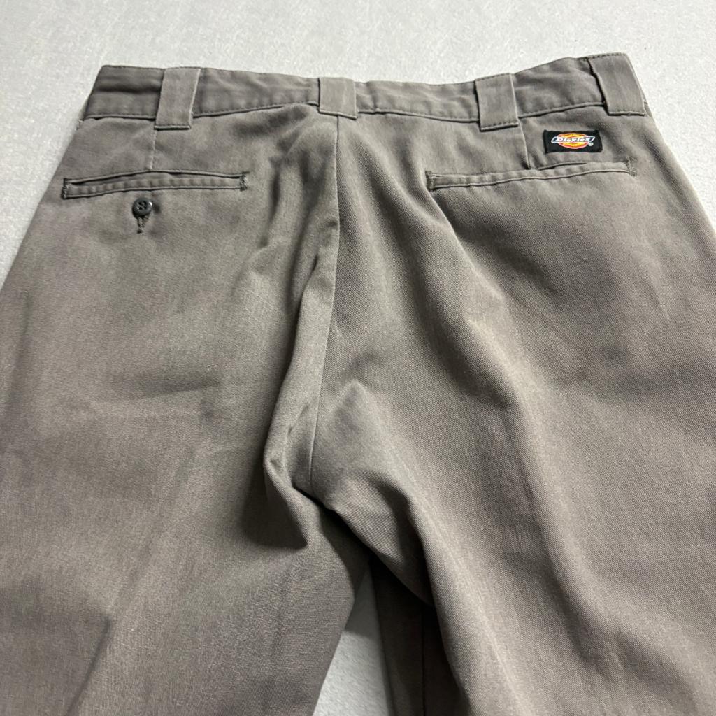 Dickies Flex Mens 34x32 Gray Chino Pants Straight Leg Flat Front Workwear