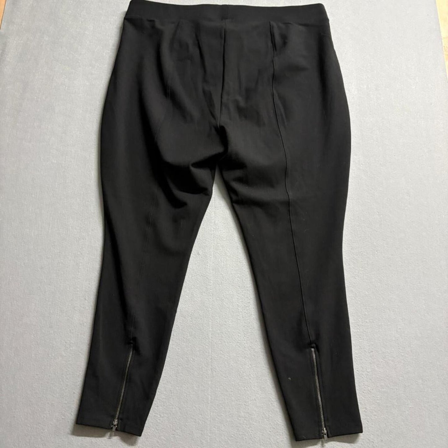 Old Navy Pixie Super Skinny Leggings Womens XXL Black Ponte Knit Ankle Zip Pants