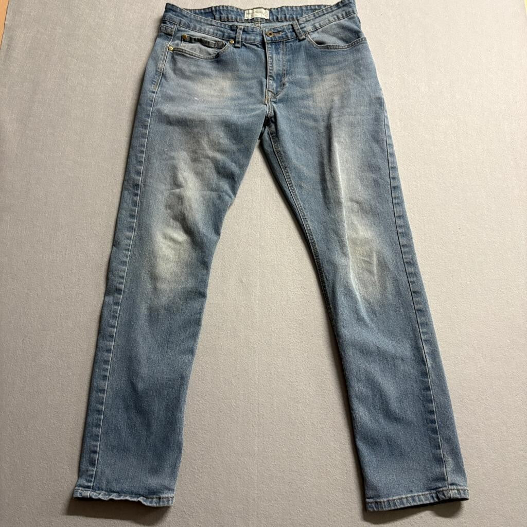 Smith & Mills Stretch Jeans Mens 34x32 Blue Denim Straight Leg Pants