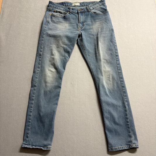 Smith & Mills Stretch Jeans Mens 34x32 Blue Denim Straight Leg Pants
