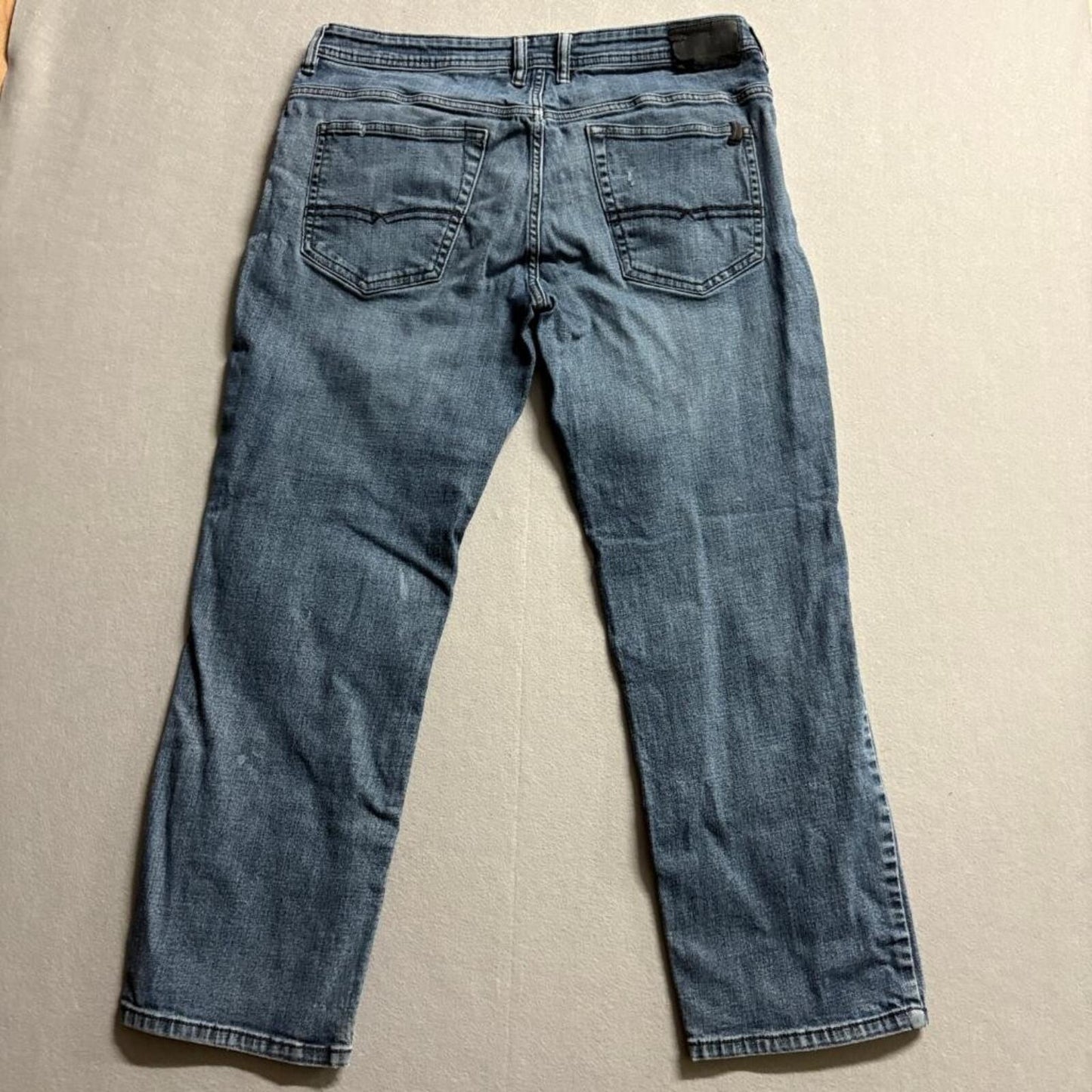 Buffalo David Bitton Jackson-X Jeans Mens 36x30 Blue Straight Stretch Denim