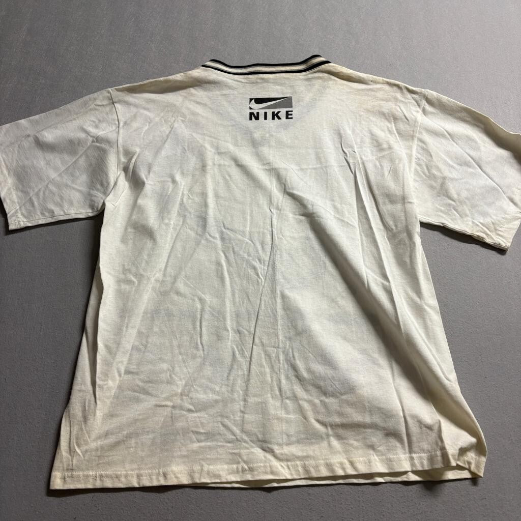Vintage Nike 2 Piece Set T-Shirt and Shorts Mens XL White Black Made in USA 90s
