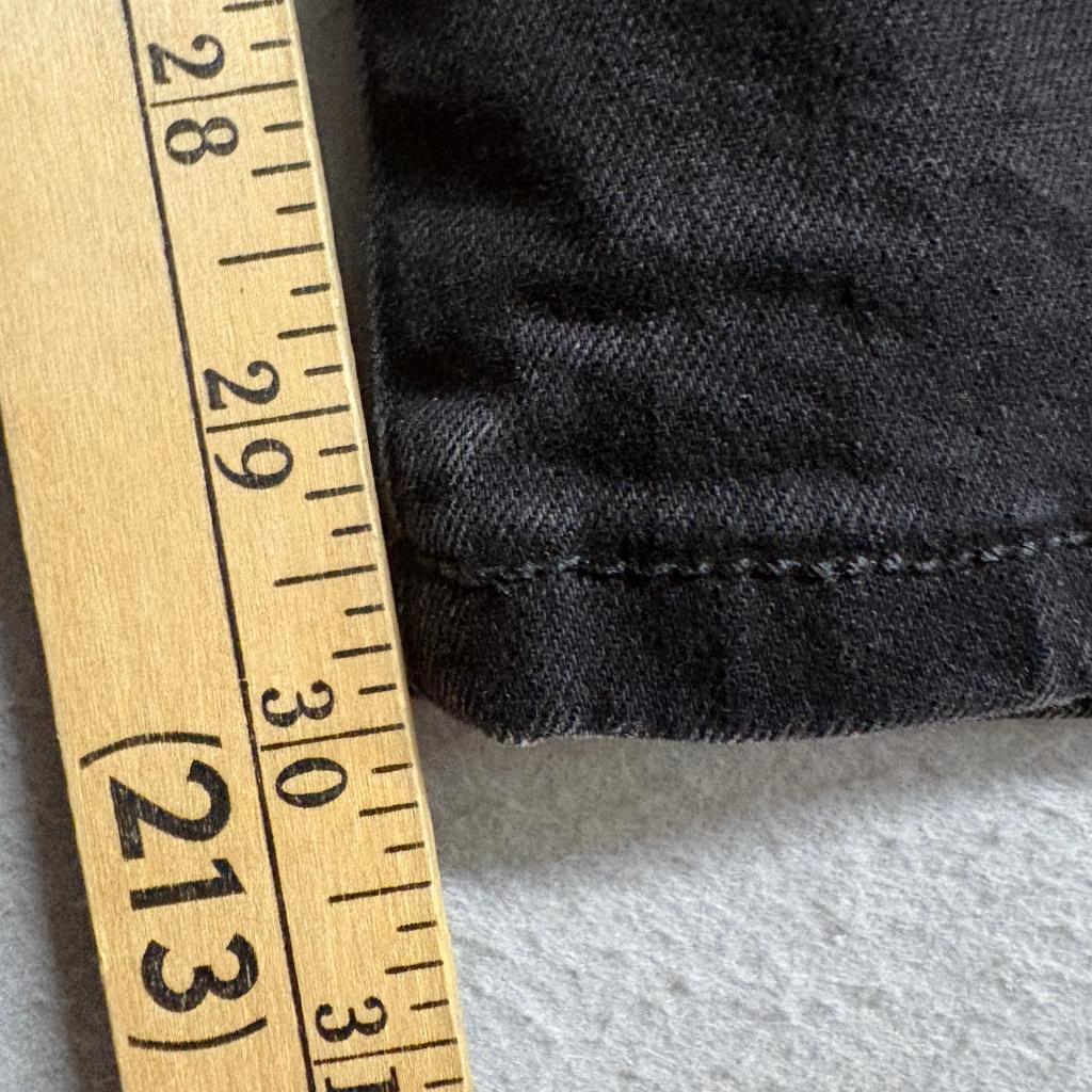 DML Jeans Mens 30x30 Black Moto Biker Denim Slim Straight Leg Pants
