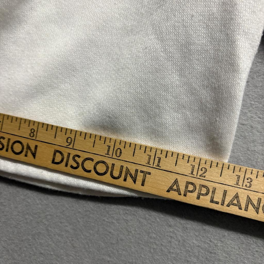 Vintage Sweat Shorts Womens Large White Fleece Cotton Blend Made in USA