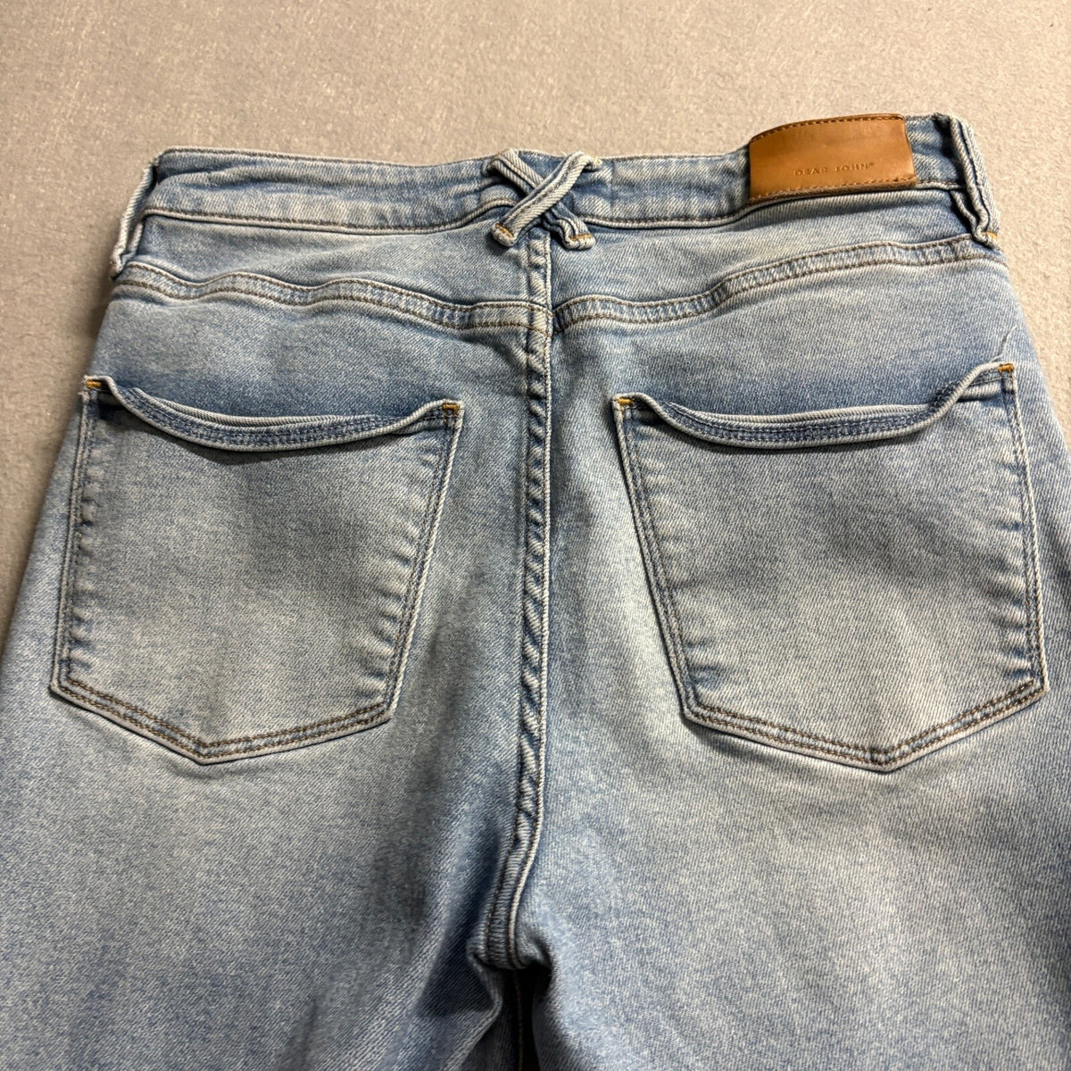 Dear John Denim Jeans Womens Size 27 High Rise Button Fly Frayed Raw Hem Blue