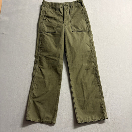 Levi's Ribcage Straight Utility Pants Womens 27 Green Olive High Rise Cargo Crop