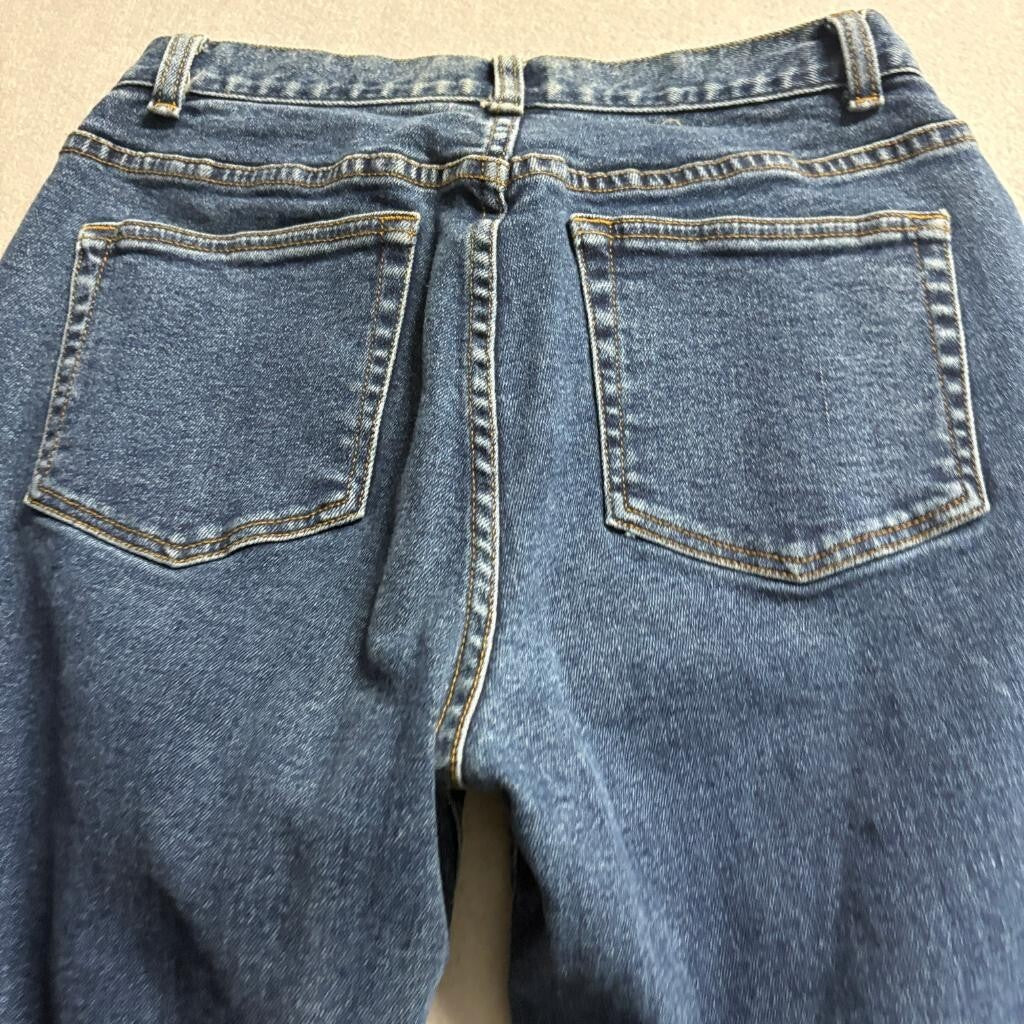 Caslon Straight Leg Jeans Womens 8 Petite Blue Denim Stretch High Rise Macau