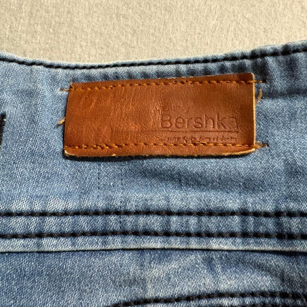 Bershka BSK Denim Collection Skinny Jeans Womens Size 26 Blue Stretch Low Rise