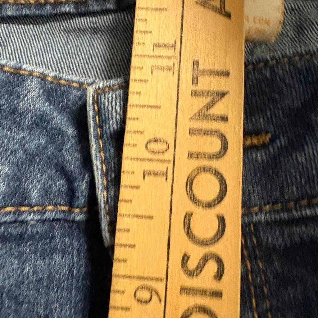 Cafe Denim Premium Jeans Womens Size 14 Blue Stretch Straight Leg Medium Wash