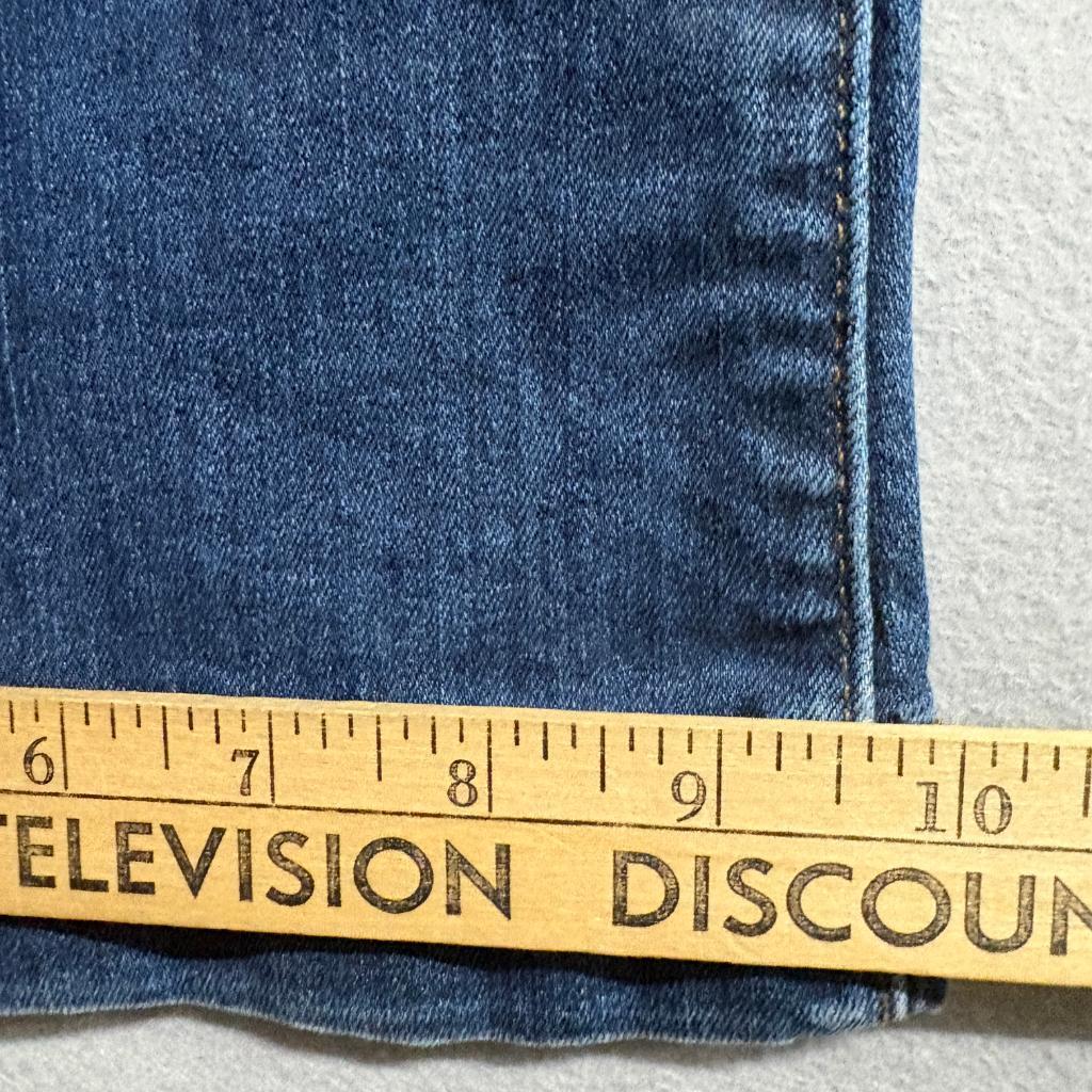 Lauren Conrad Flare Jeans Womens 4 Blue Denim High Rise Patch Pocket Boho 30
