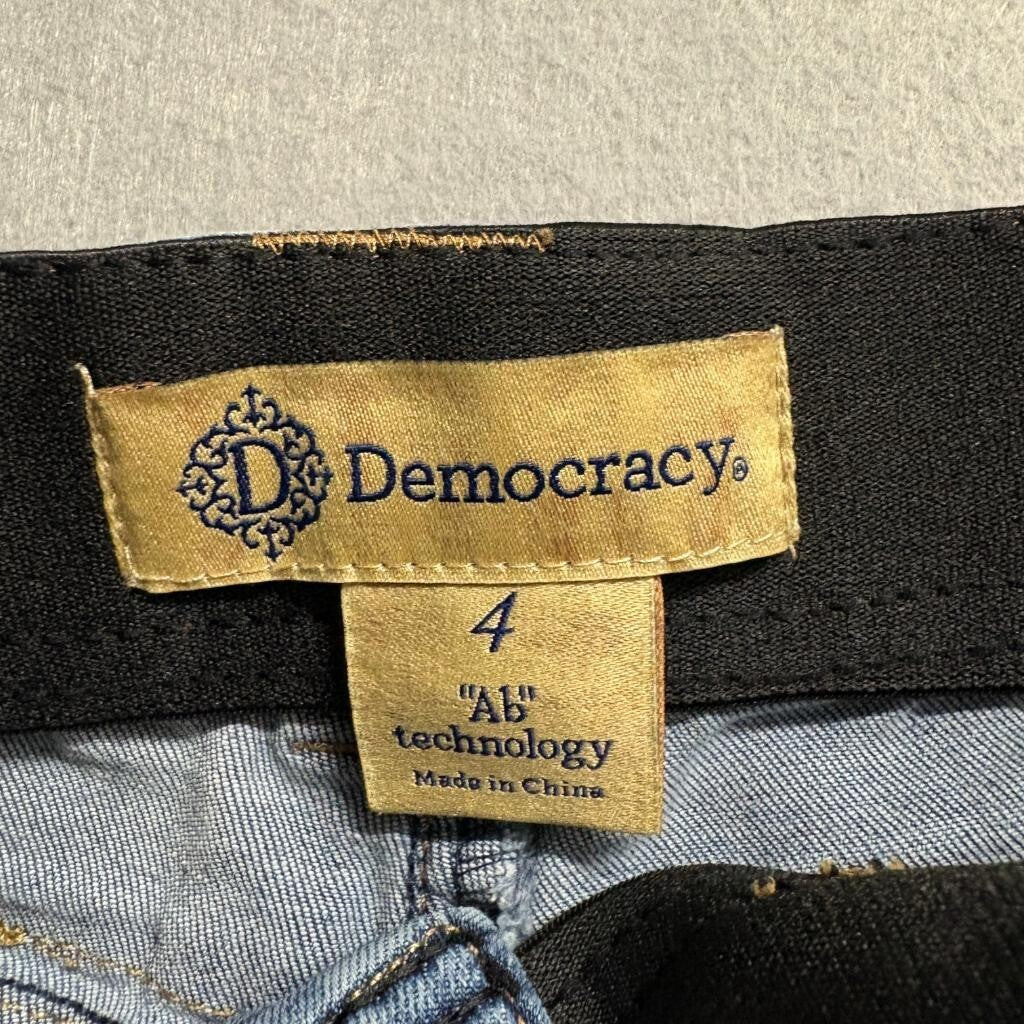 Democracy Ab Technology Skinny Jeans Womens 4 Blue Denim Stretch Mid Rise