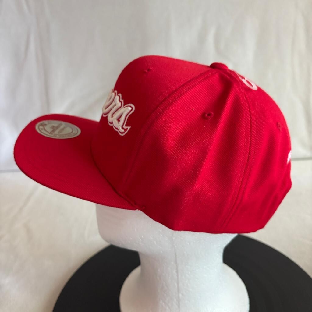 LA Clippers Mitchell & Ness Snapback Hat Red Script Logo NBA Basketball Cap OSFA