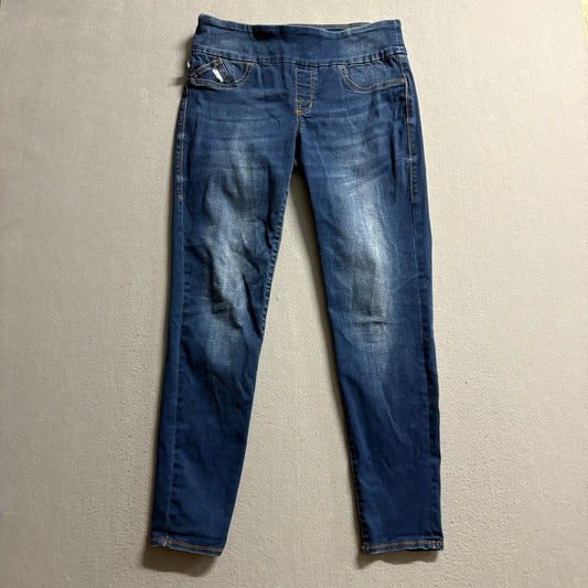 Rock & Republic Denim Rx Fever Pull On Jeans Womens Size 12 M Blue Medium Wash