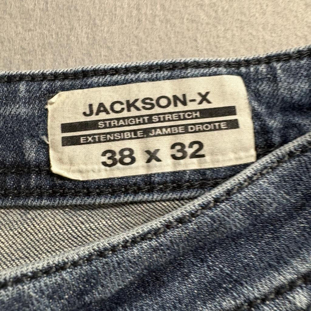 Buffalo David Bitton Jackson X Straight Stretch Jeans Mens 38x32 Blue Denim
