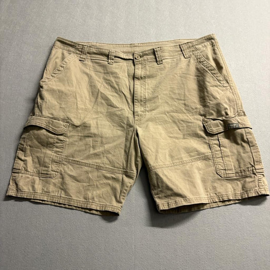 Wrangler Cargo Shorts Mens 46 Regular Tan Beige Cotton Blend Casual Outdoor