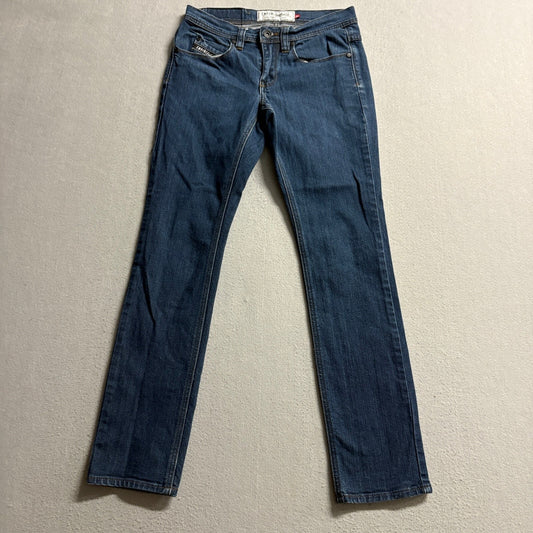 Empyre Skeletor Skinny Jeans Mens Size 28 Medium Wash Stretch Denim Blue Pants