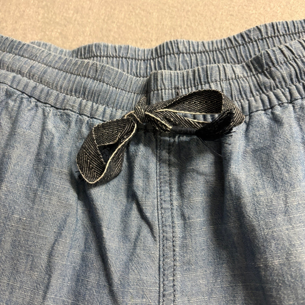 J.Crew Point Sur Chambray Jogger Pants Womens Size 4 Blue Cotton Drawstring