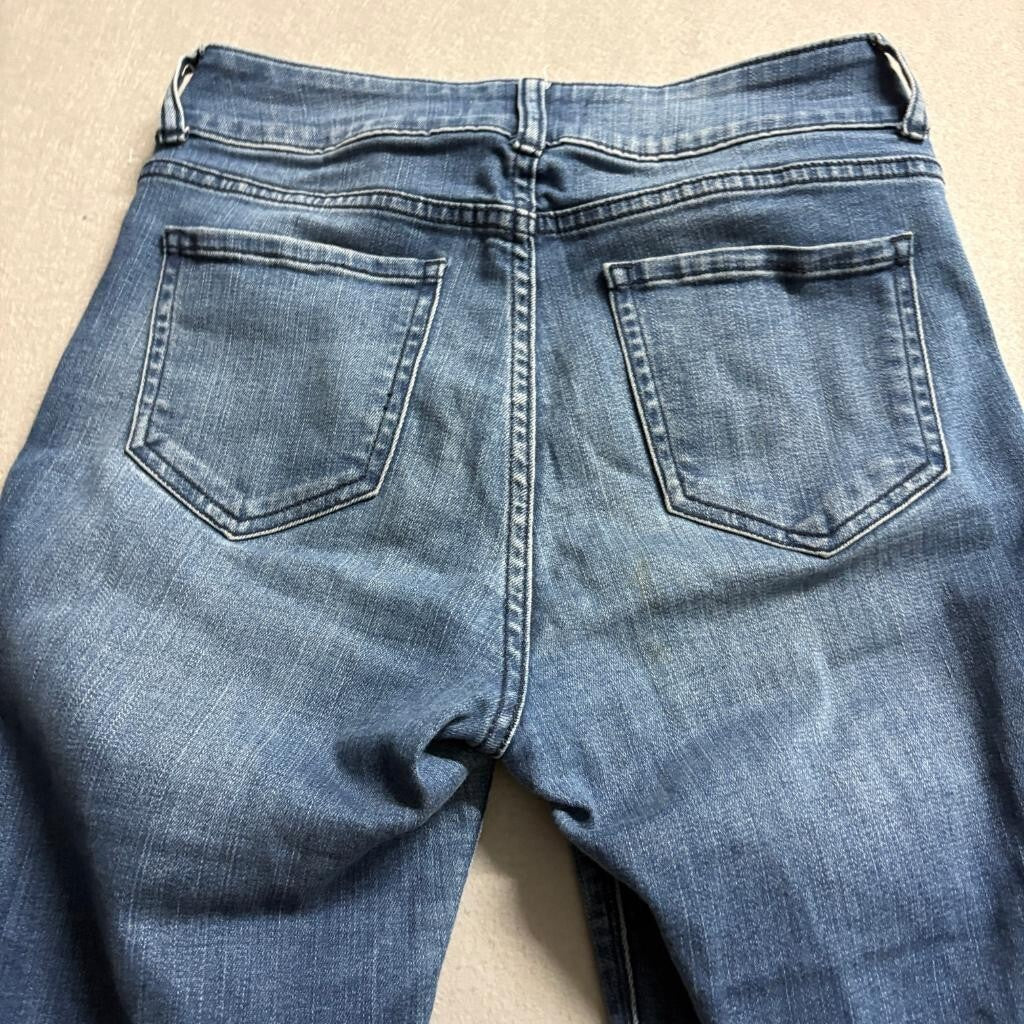 Carly Jean Los Angeles Faye Flare Jeans Womens Size 7 Blue Denim High Rise