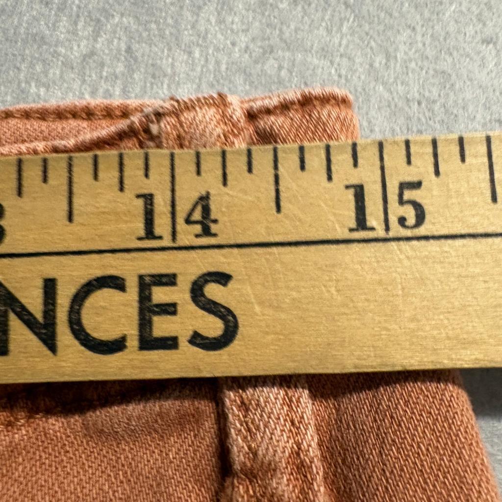 Band of Gypsies Flare Jeans Womens 4 27 Brown Rust Stretch High Rise Seam Front