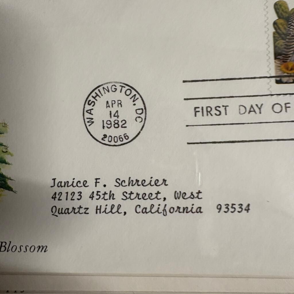 1982 State Birds and Flowers First Day Cover Collection Album Postal
