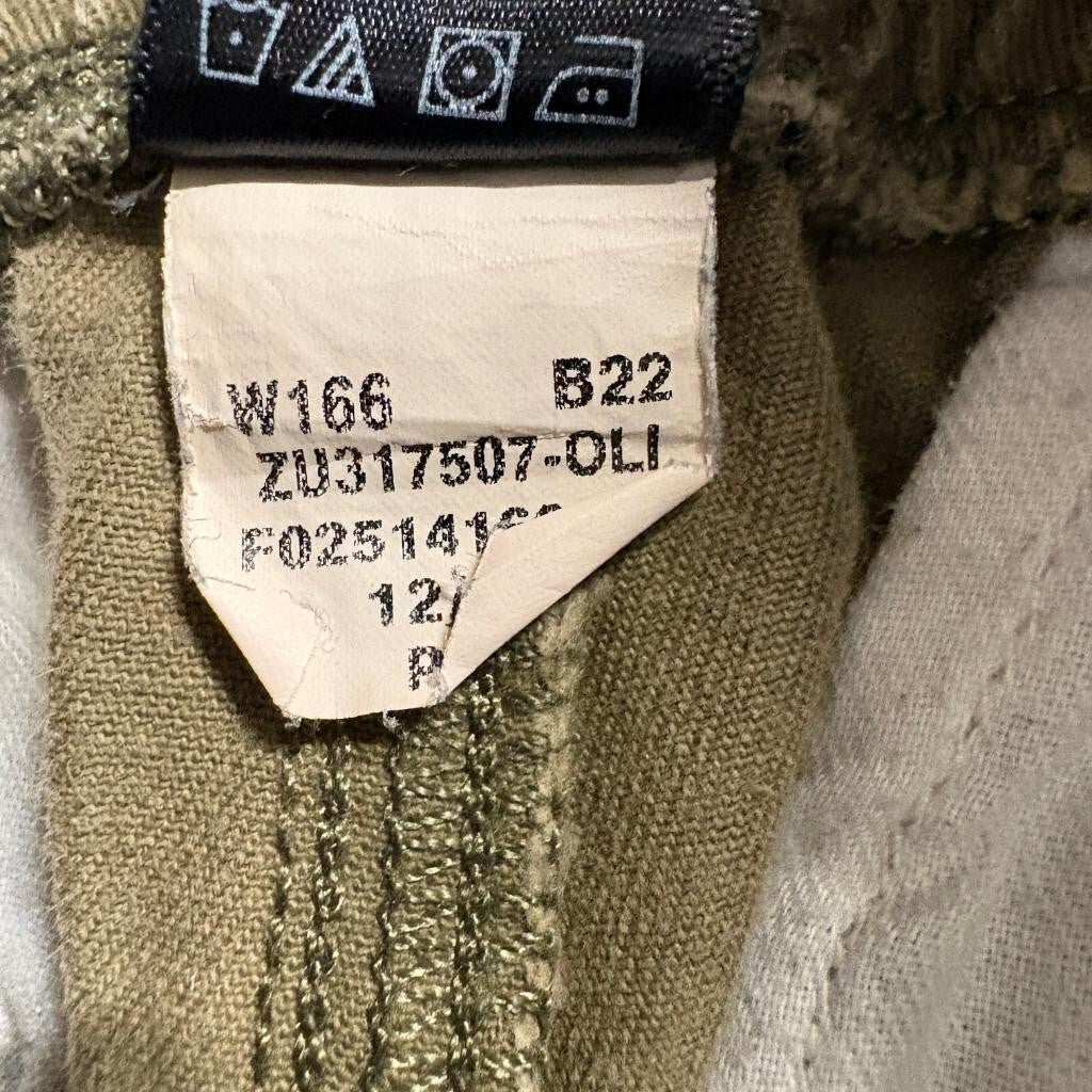 Freeworld Mens Jogger Pants Large Olive Green Cotton Twill Elastic Waist