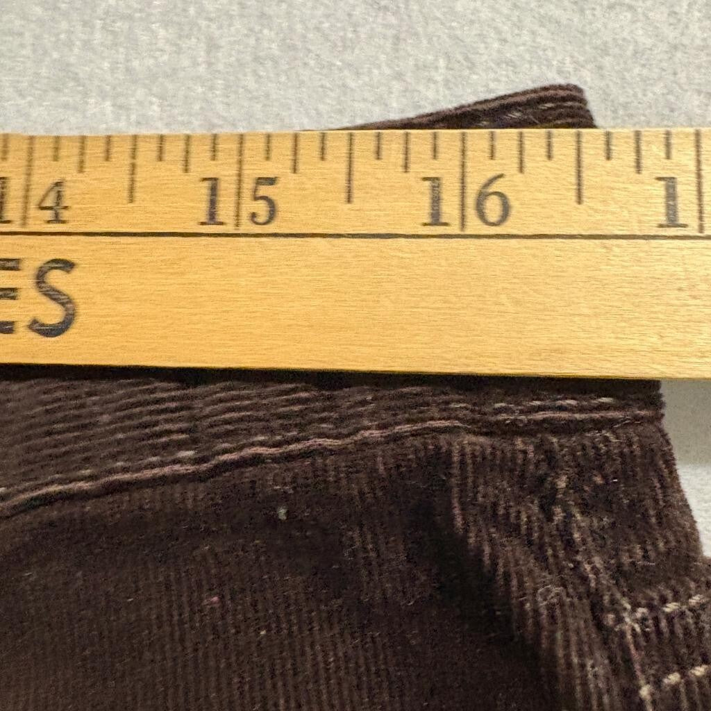 Chaps Denim Corduroy Pants Womens 10 Brown Stretch Straight Leg Casual