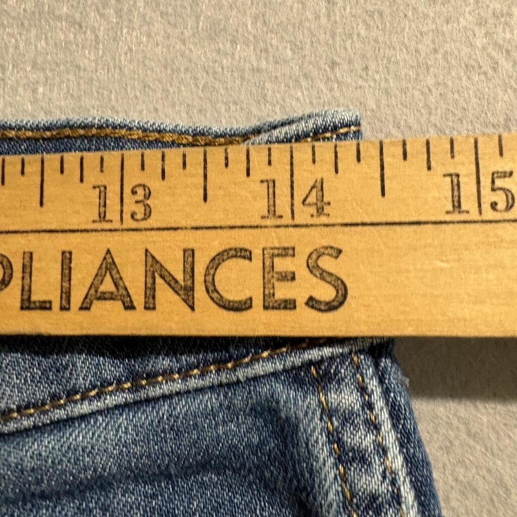 Everlane The Cheeky Bootcut Jeans Womens 28 Blue Denim High Rise Raw Hem Stretch
