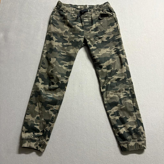 Levi's Boys Camo Jogger Pants Size L 12-13 Years Green Camouflage Stretch