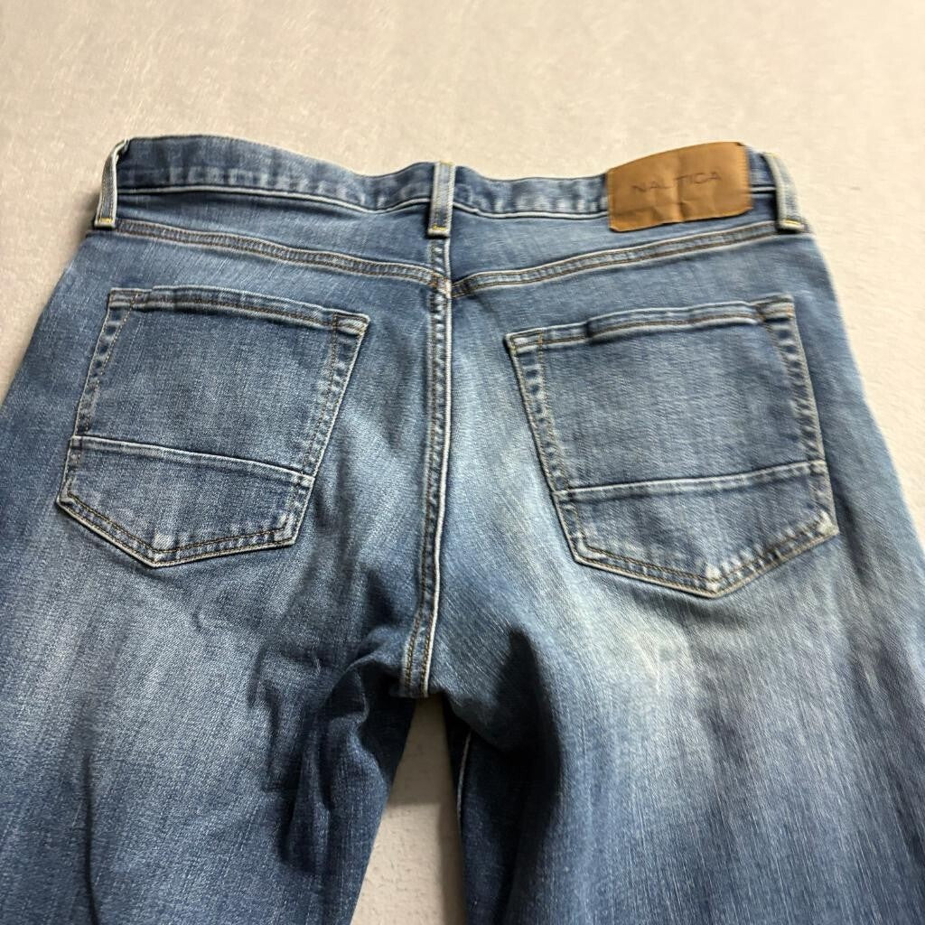 Nautica Jeans Mens 34x32 Original Relaxed Fit Blue Denim Pants