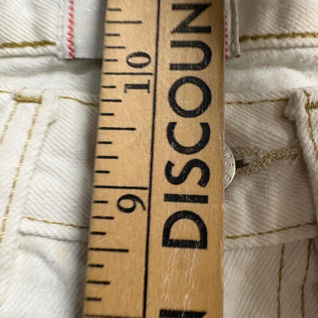 BDG Cowboy Jean Womens 25 Off White Beige Denim High Rise Straight Leg Pants