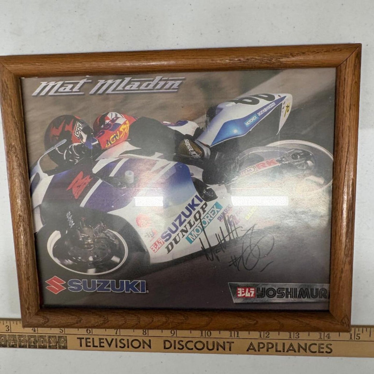 Mat Mladin Signed Autographed Suzuki Yoshimura Photo Framed AMA Superbike