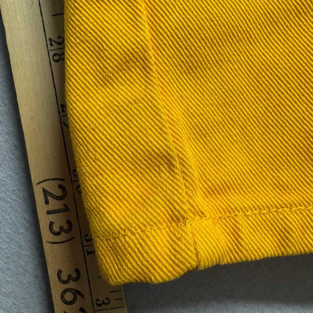 Rodin Vintage Womens Jeans Size 38 Yellow Cotton Denim Straight Leg Made in USA