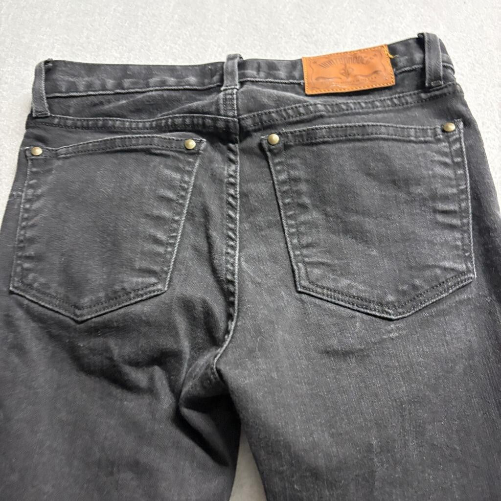 Hart N Dagger Women Black Bootcut Jeans Size 26 Made in USA Stretch Denim