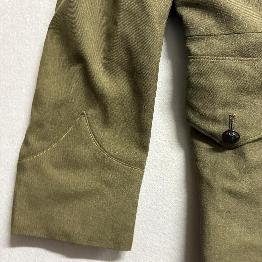 WWII USMC US Marine Corps Officer Forest Green Wool Service Dress Jacket Coat